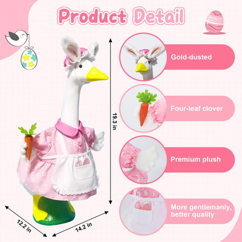 HALSHI pink bunny dress with daisy print boosts Easter garden charm