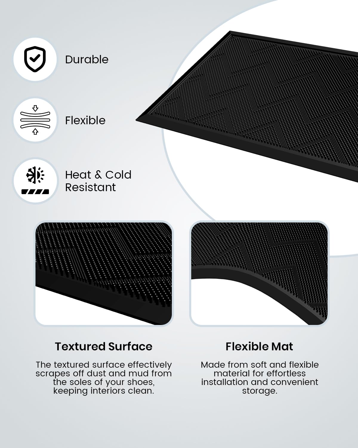 Washable HAMARA mat dries quickly after rain