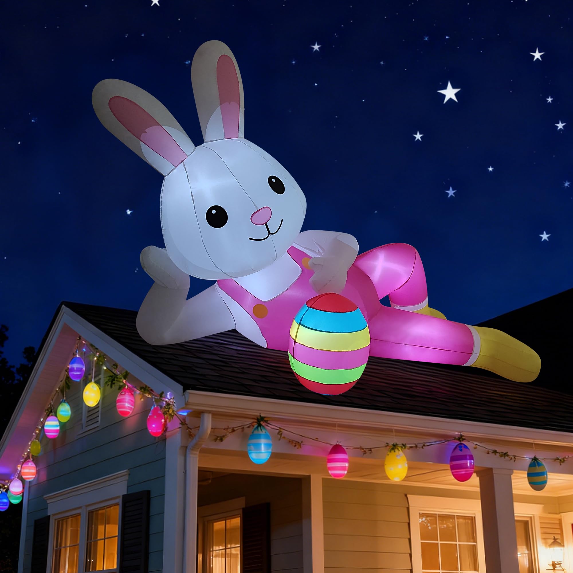 Hamito outdoor Easter bunny decor kit ready for simple, festive setup in any yard.