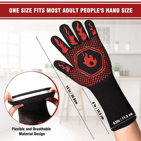 HAMITOR BBQ glove demonstrates washable design for easy cleanup after cooking.
