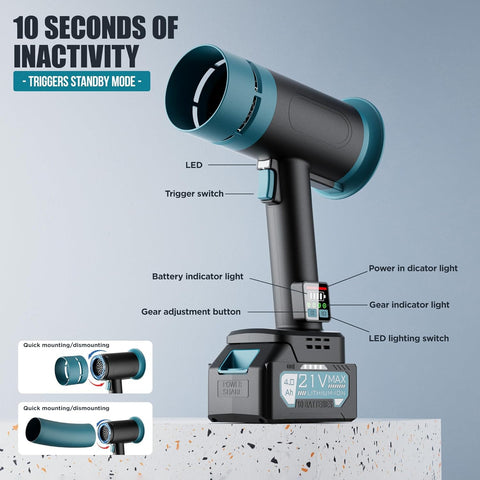 Hamos Turbo Dryer Blower complete kit includes nozzles and charger.