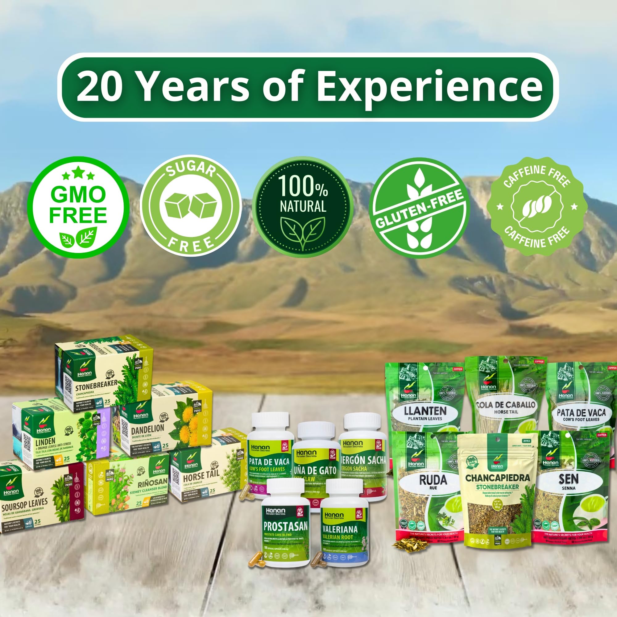 Hanan Lemon Balm Tea Amazon conservation donation on packaging.