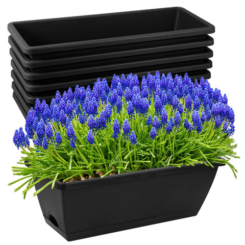 Hananojia window box planter on a sunny windowsill for compact herb gardening.