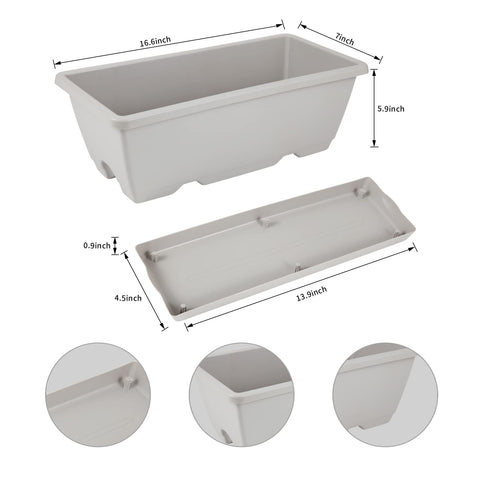 Hananojia drainage holes with attached saucer for drip-free watering