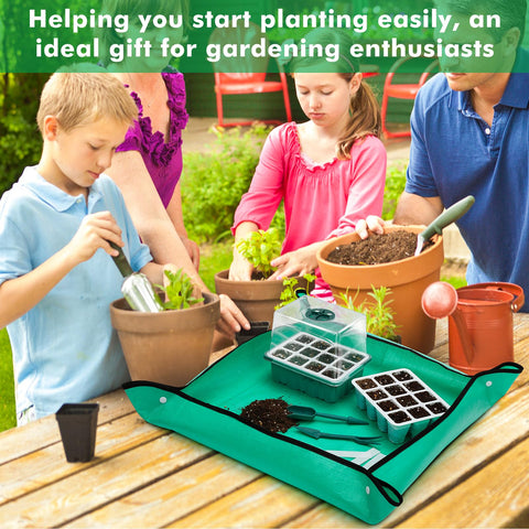 Hanaoyo compact kit helps keep seed trays organized for home gardening.