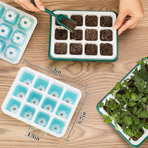 Hanaoyo seed starter with drainage holes promotes seedling root aeration.