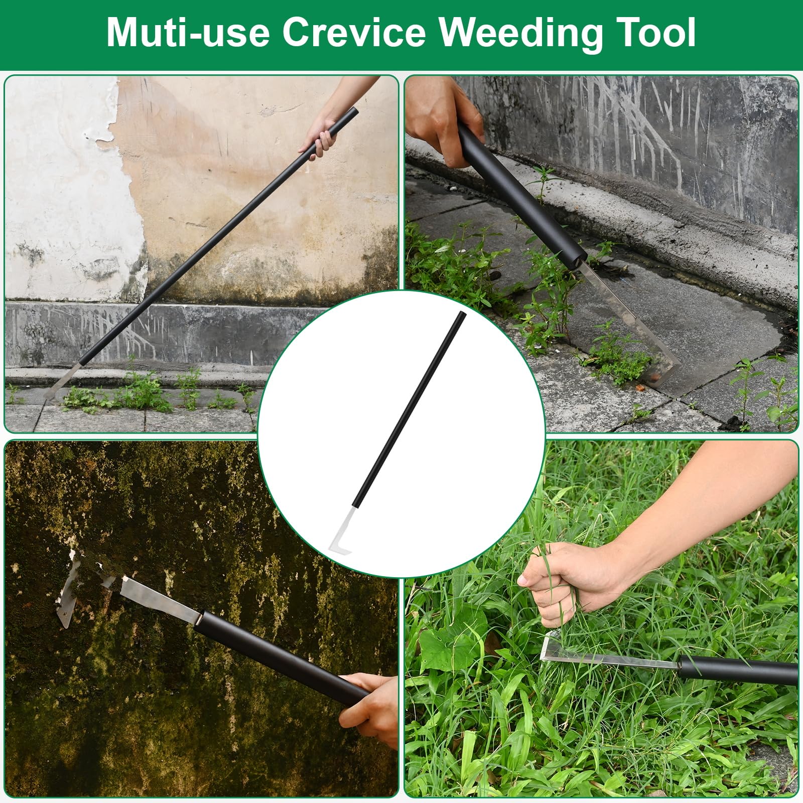 Hanaoyo multifunctional weeder tool for digging and moss removal