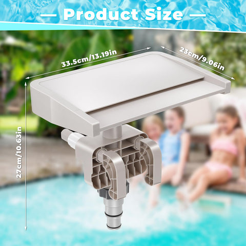 Hanaoyo Pool Fountain Waterfall ambient splash enhances outdoor poolside relaxation.