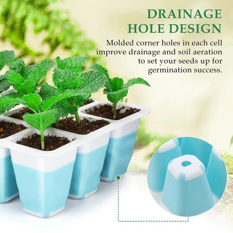 hanaoyo seed starter tray featuring drainage holes for aeration