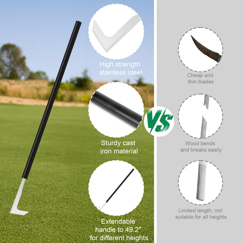 Hanaoyo sturdy carbon steel handle provides a firm grip