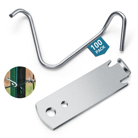 Hanaruer 100pcs T-post wire clips pack for easy fencing projects