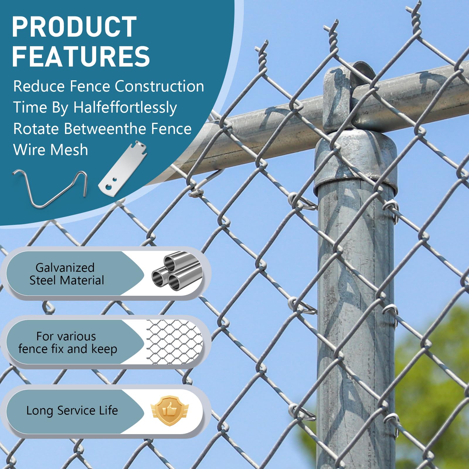 Hanaruer galvanized steel T-post clips for outdoor rust resistance