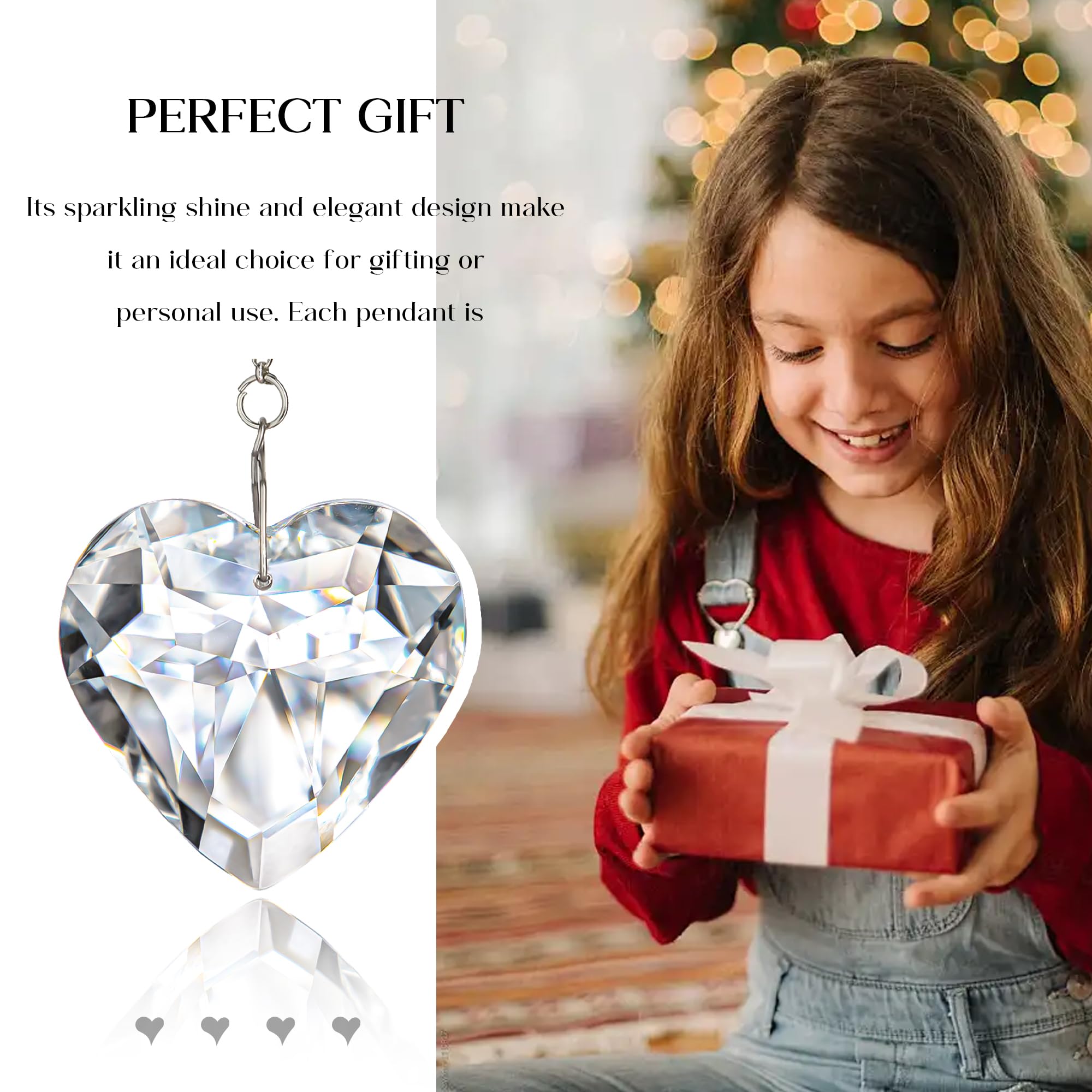 Window display of H&D Hyaline & Dora crystal heart suncatchers