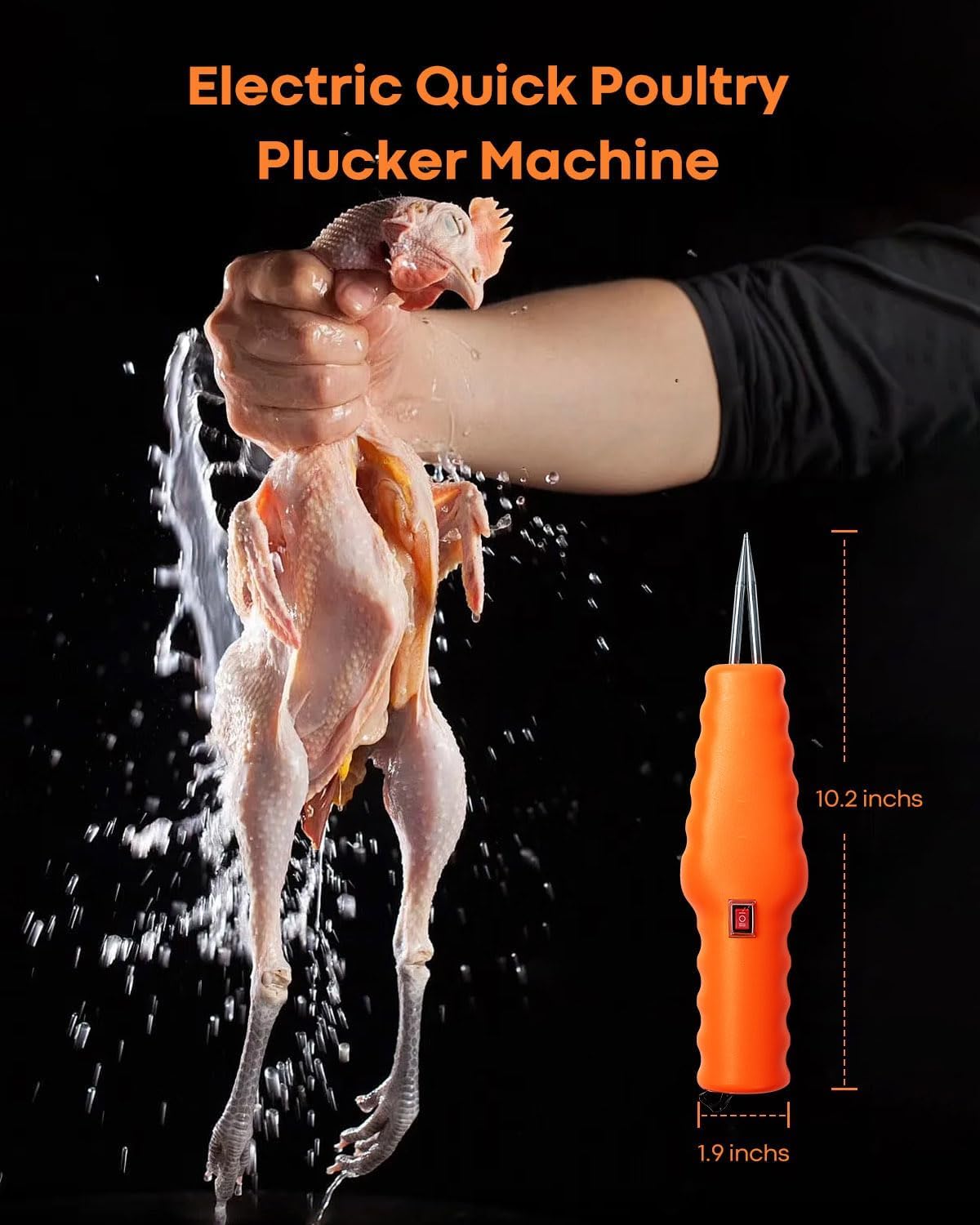 Handheld Chicken Plucker suitable for chickens, ducks, geese, and other birds