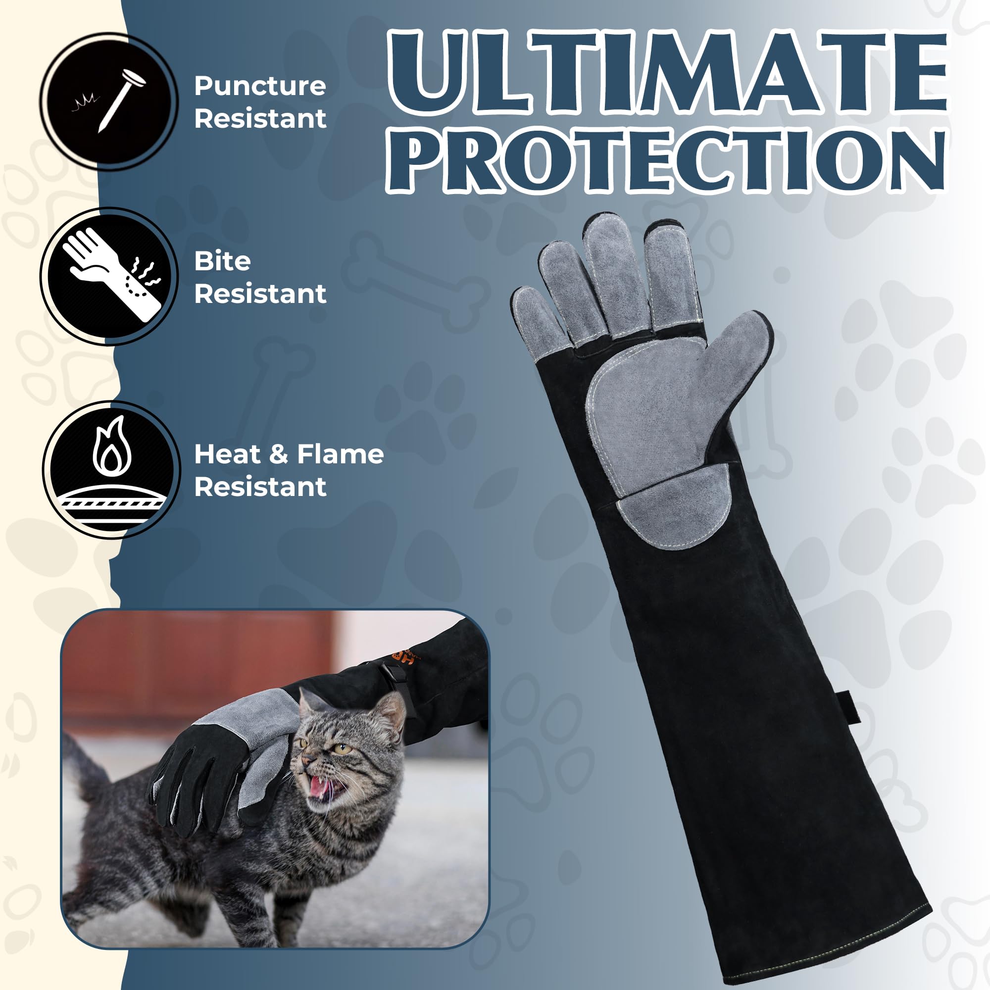 HANDLANDY 24-inch sleeve shields forearms during playful pet moments.