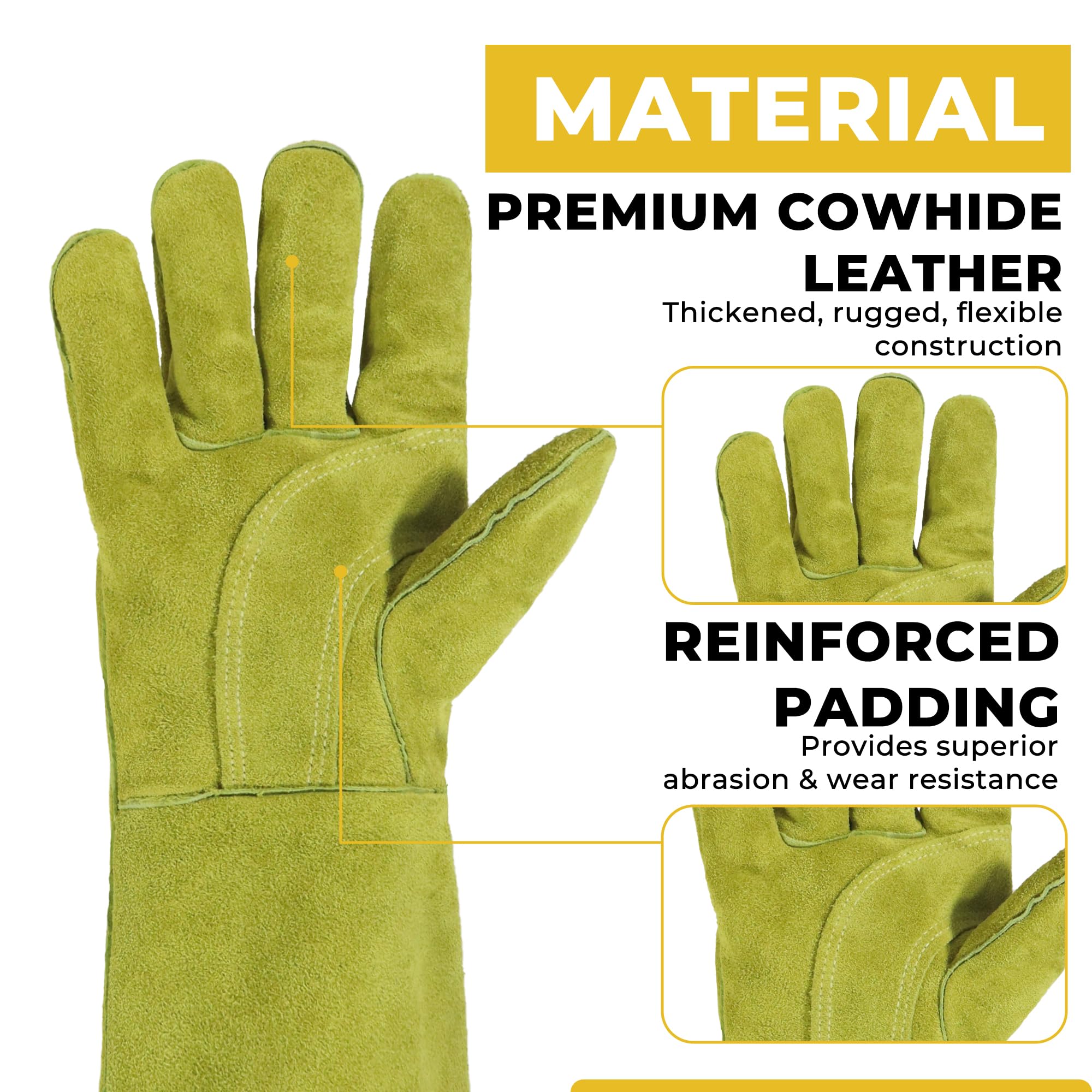 HANDLANDY gloves elbow-length sleeves extend coverage to forearms during handling