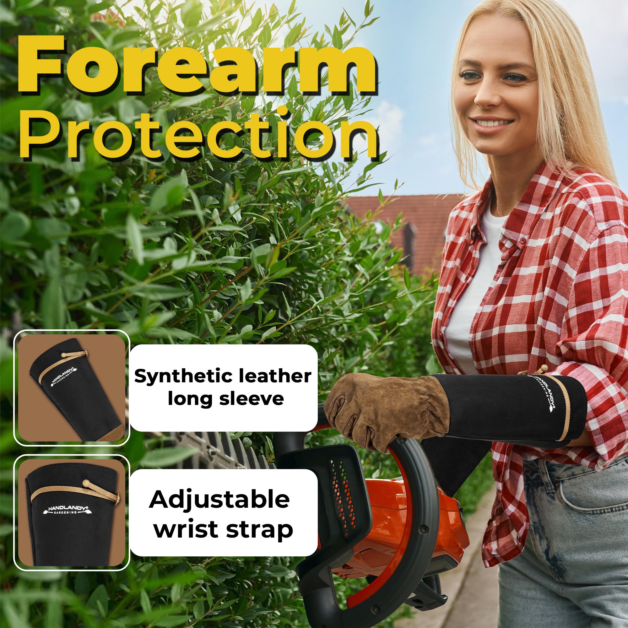 HANDLANDY glove cuff adjustable showcases customizable fit to keep debris out.