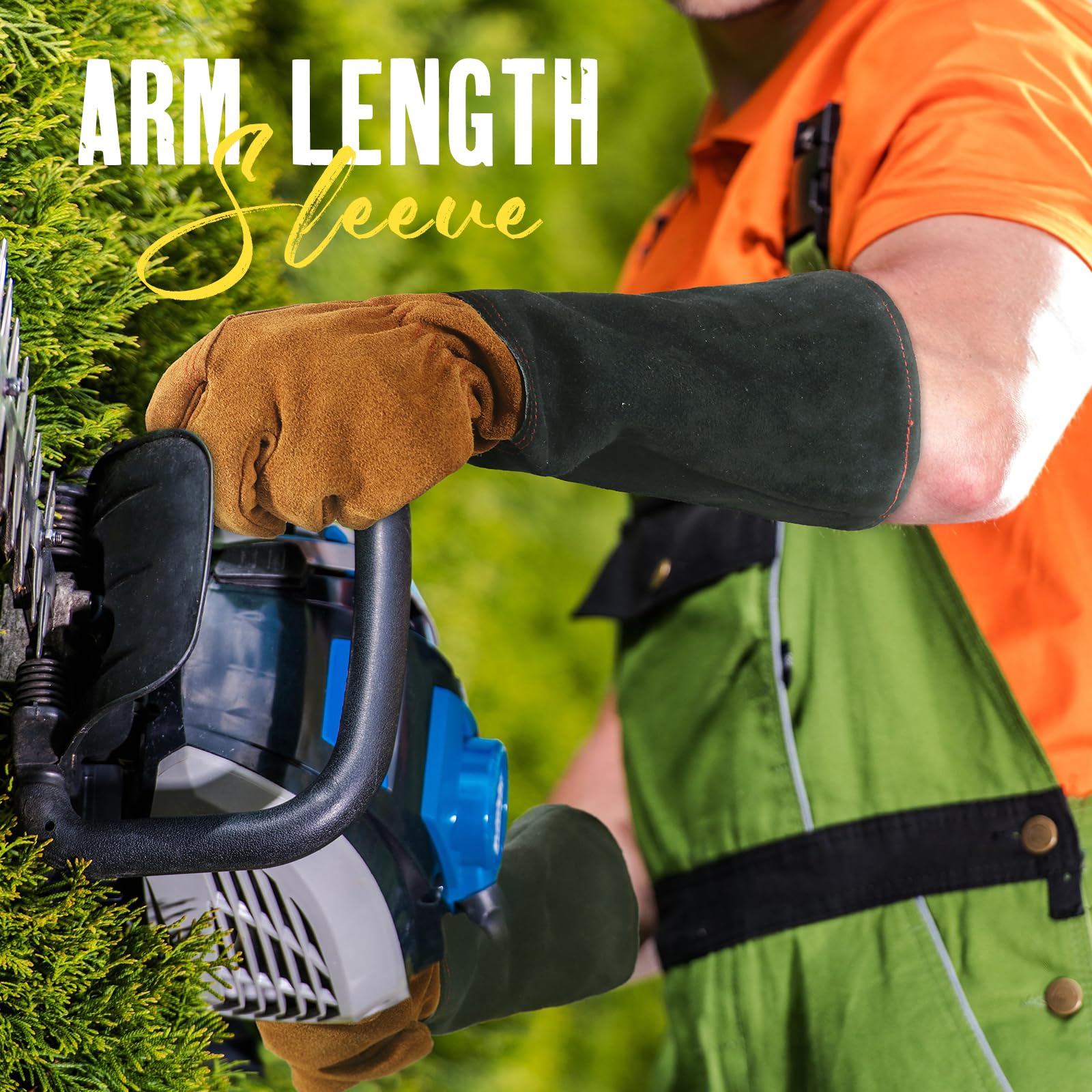 Handlandy cowhide leather gloves offer durable protection for heavy-duty gardening.