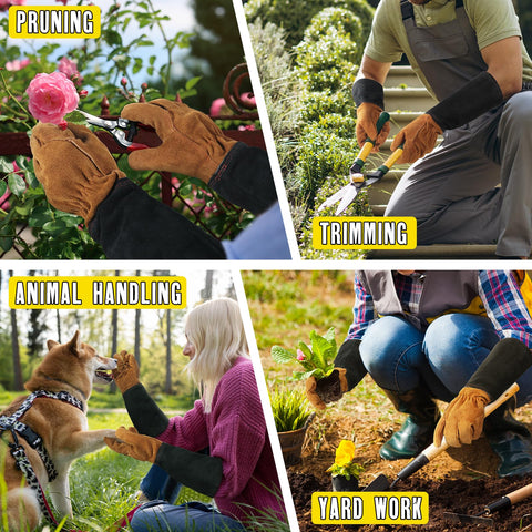 Handlandy extended forearm coverage protects forearms from dirt and scratches while pruning.