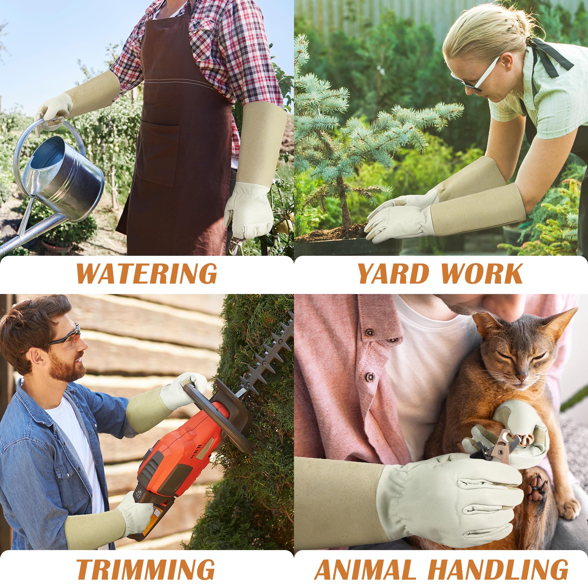 HANDLANDY Flexible lightweight gardening gloves for easy plant handling.