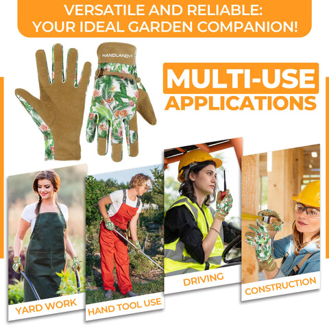 Handlandy garden gloves support versatile use, from trimming to weeding.
