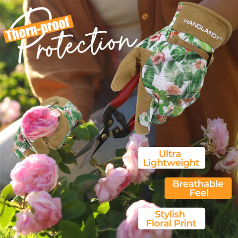 Handlandy women's gloves feature adjustable wrist strap for a secure, comfortable fit.