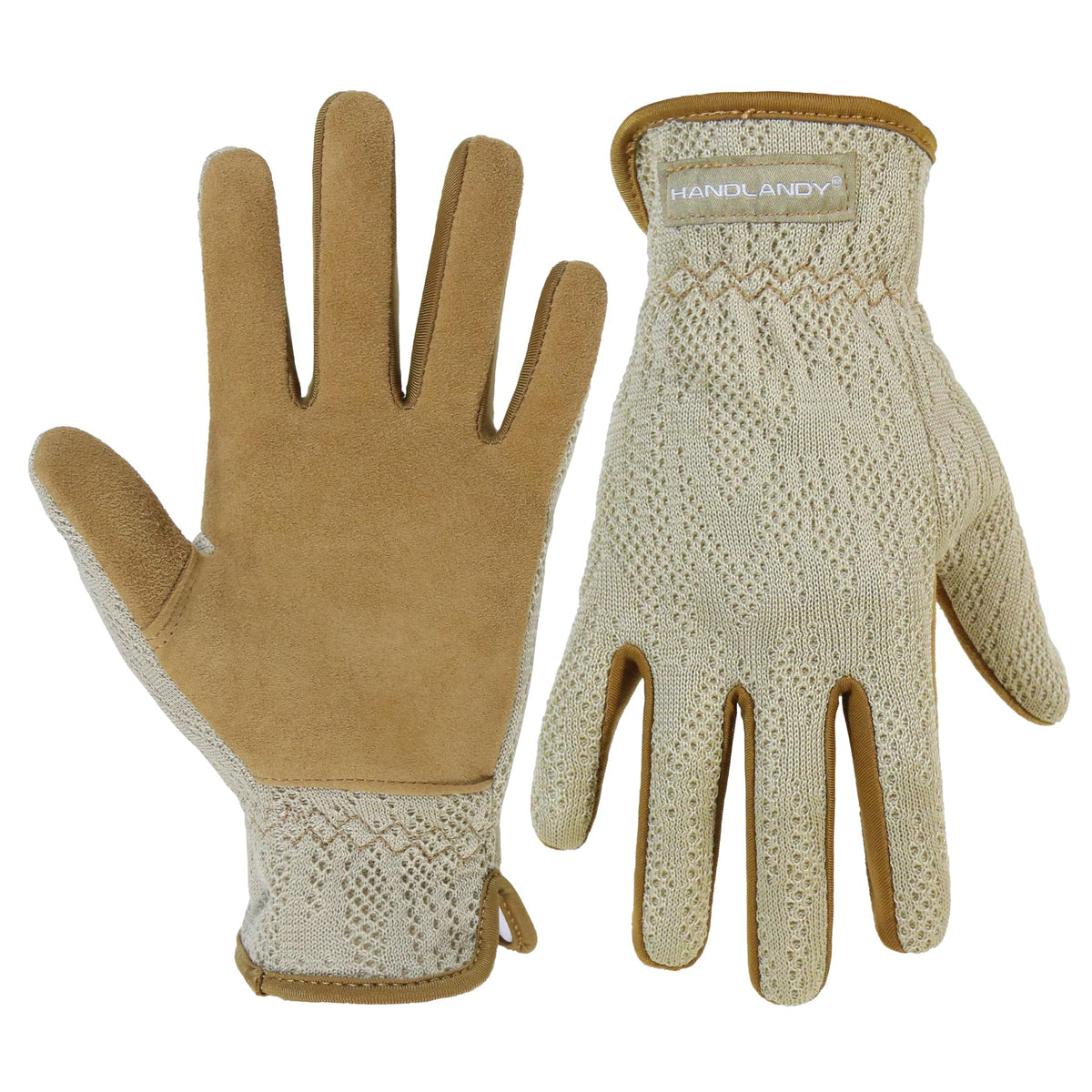 HANDLANDY women's gardening gloves with breathable mesh back for cool hands