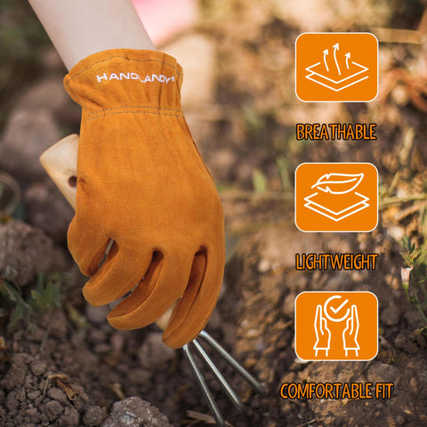HANDLANDY gloves with elastic wrist closure for snug fit