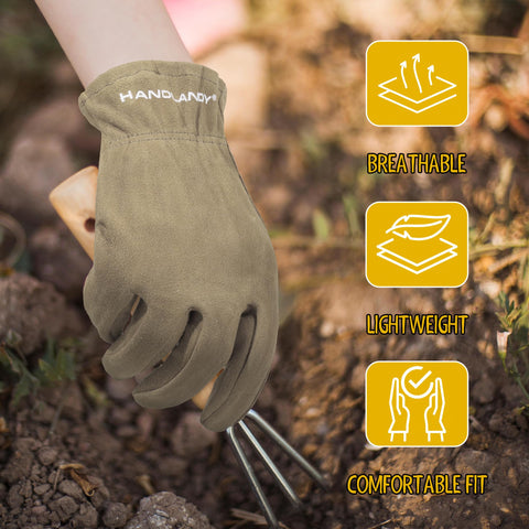 HANDLANDY gloves with elastic cuff illustrate easy slip-on for kids.