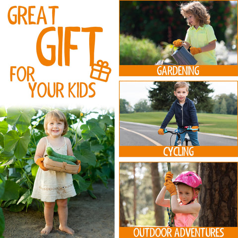 HANDLANDY kids orange-color-visibility closeup improves outdoor safety.