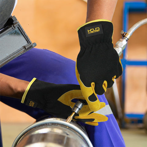 HANDLANDY leather hybrid glove combines protection with dexterity
