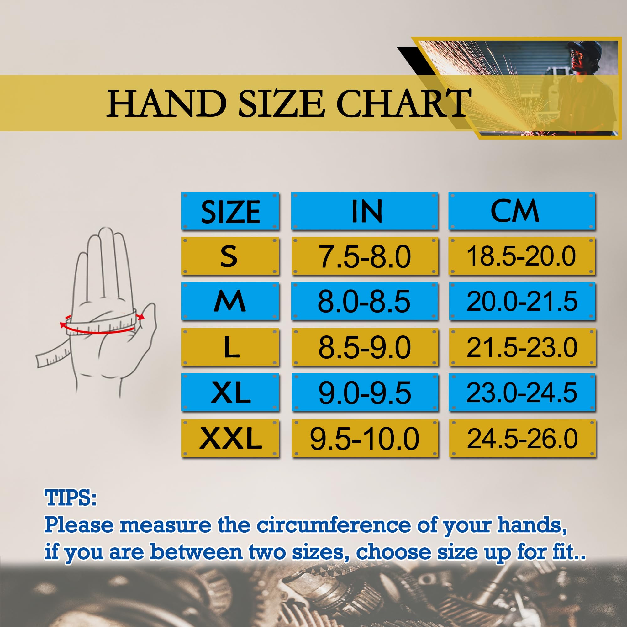 HANDLANDY leather work gloves in use for gardening and driving tasks.
