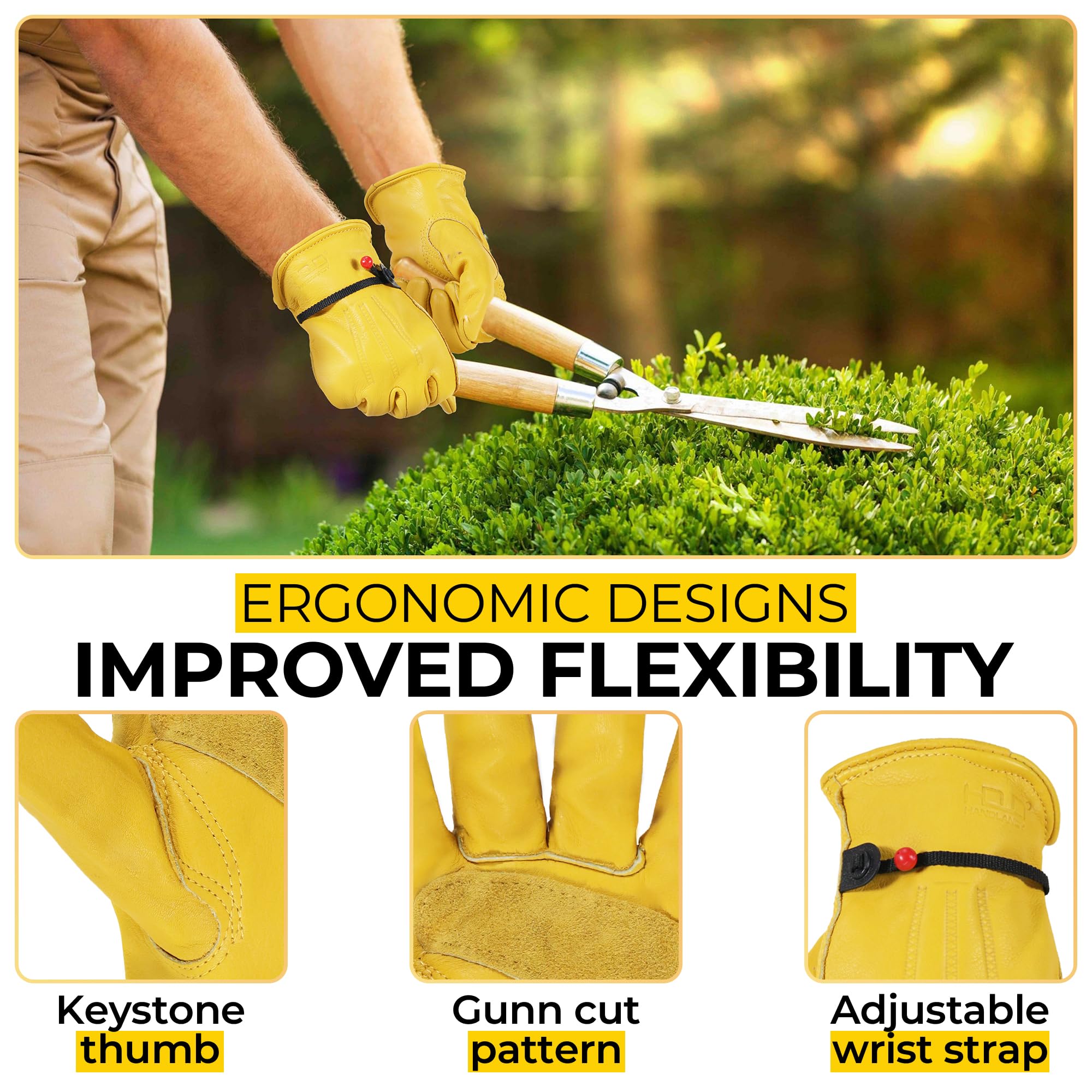 HANDLANDY keystone-thumb gloves designed for precise tool handling.