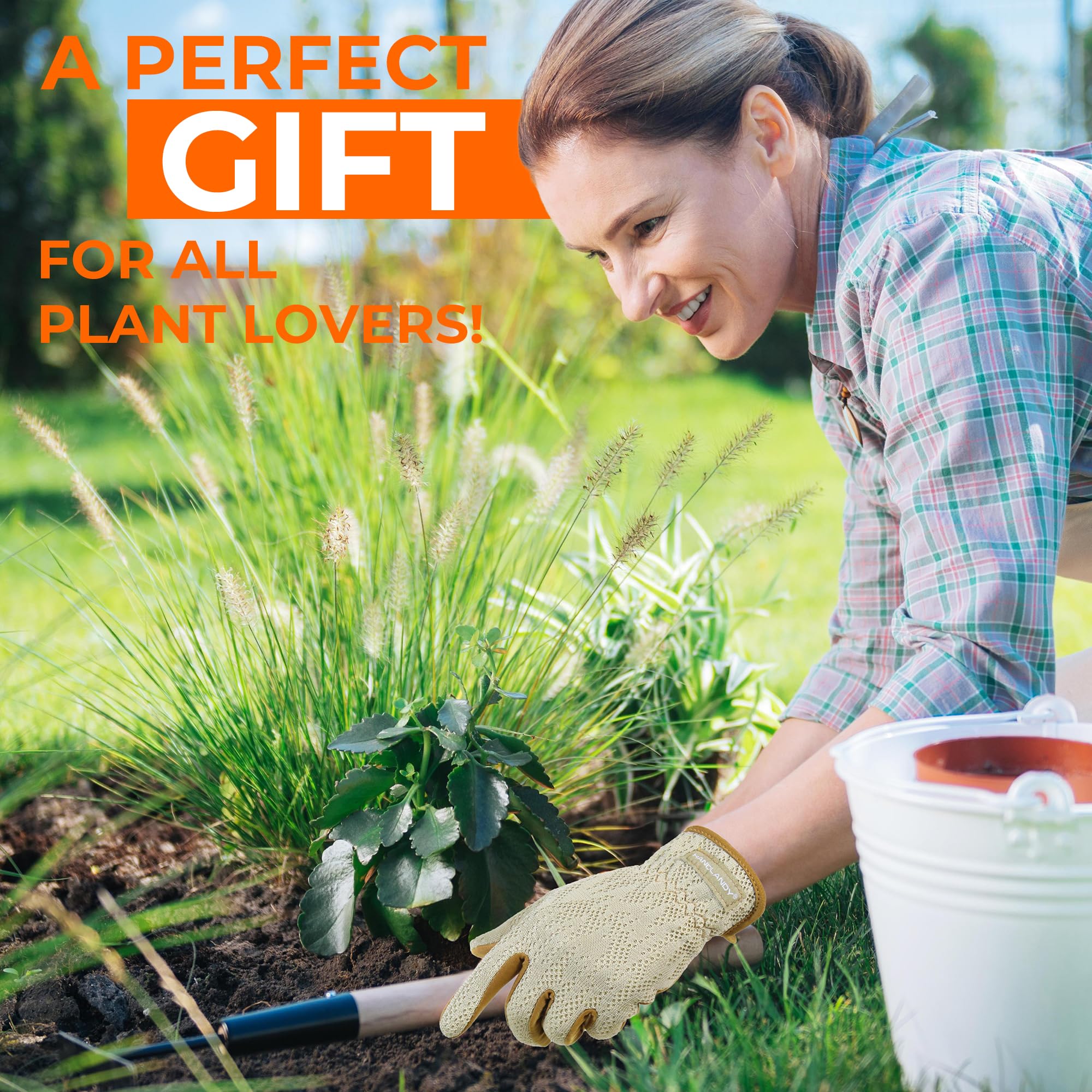 Lightweight HANDLANDY gloves designed for long gardening sessions