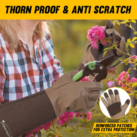 Handlandy pigskin leather breathable gloves for durable comfort