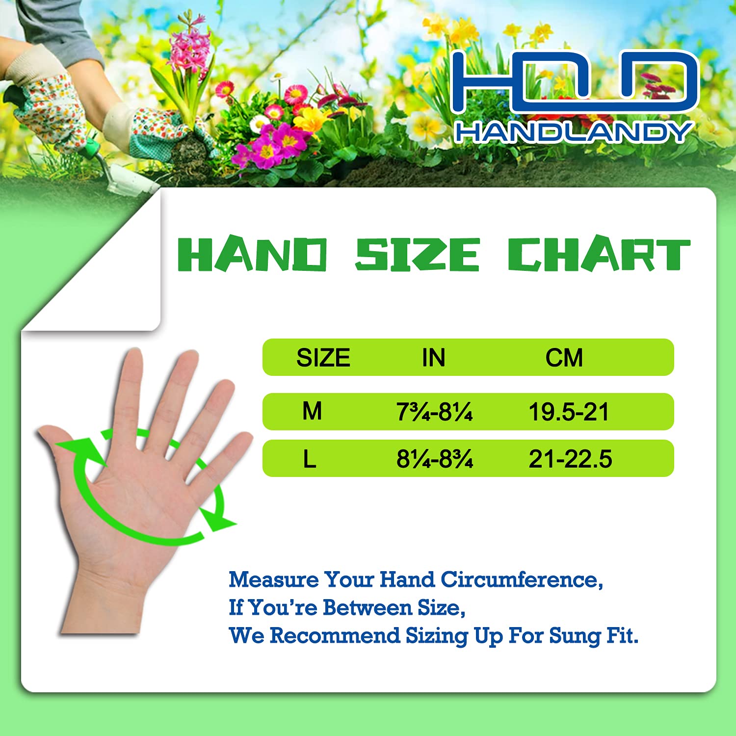 HANDLANDY elbow-length pruning glove shields arms during garden work.