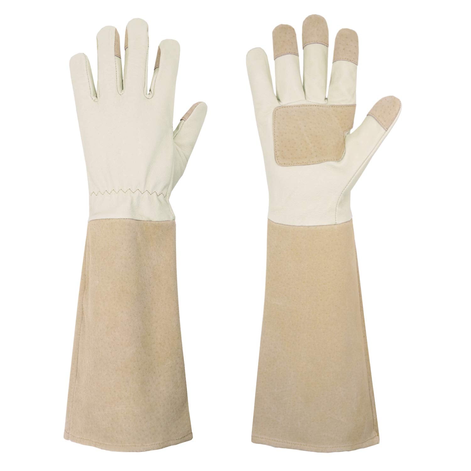 HANDLANDY Rose Pruning Gloves with breathable pigskin palm for cooler pruning.