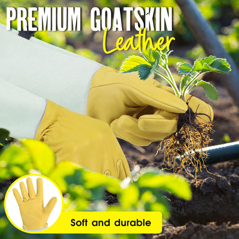 HANDLANDY Rose Pruning Gloves show thorn-proof design for pruning against sharp branches.