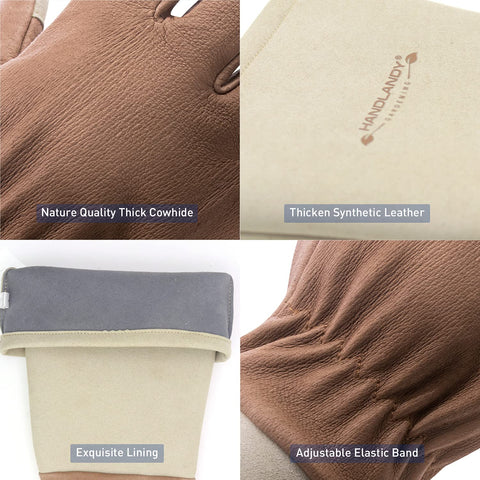 Handlandy thick leather cuff adds extra protection during pruning tasks