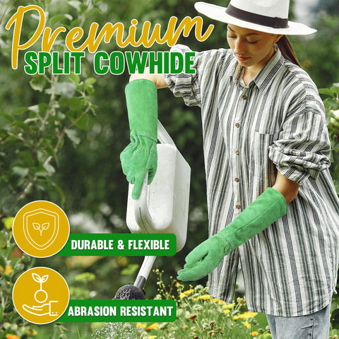 HANDLANDY thorn-proof garden gloves shield forearms during weeding.