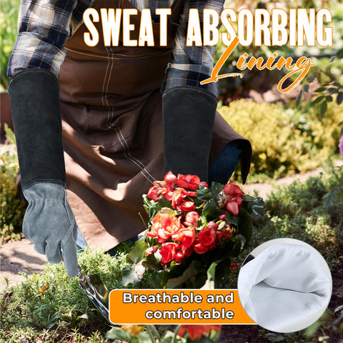 HANDLANDY thorn-proof gloves provide puncture resistance for thorny branches and prickly plants.