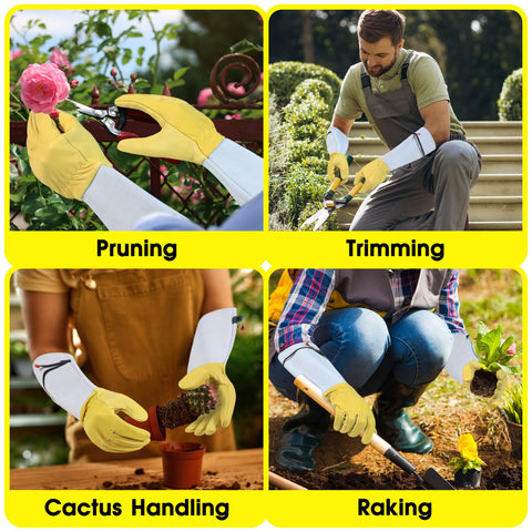 HANDLANDY yellow gloves close-up highlighting vibrant color and durability.
