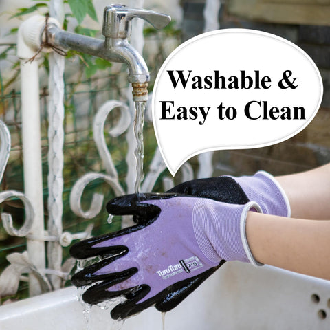 HandLove blue and purple garden gloves suited for gardening and light DIY