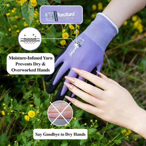 HandLove moisturizing yarn close-up shows skin-friendly fibers for moisturized hands during gardening.