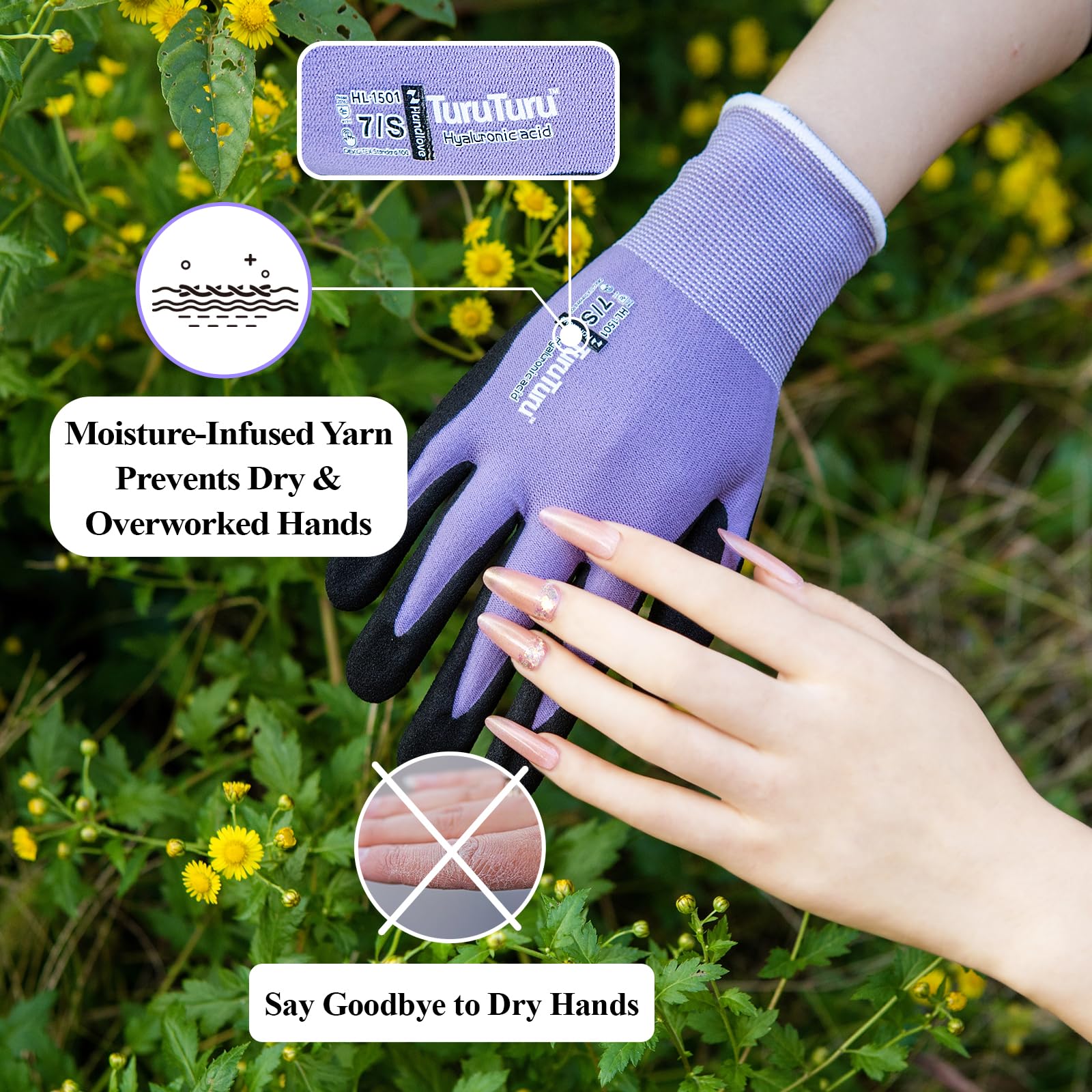 HandLove sandy nitrile palm provides a strong grip in dry and damp conditions