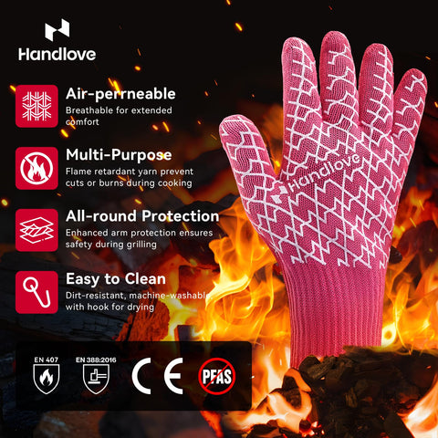 HandLove silicone grip close-up showing non-slip control for hot pans.