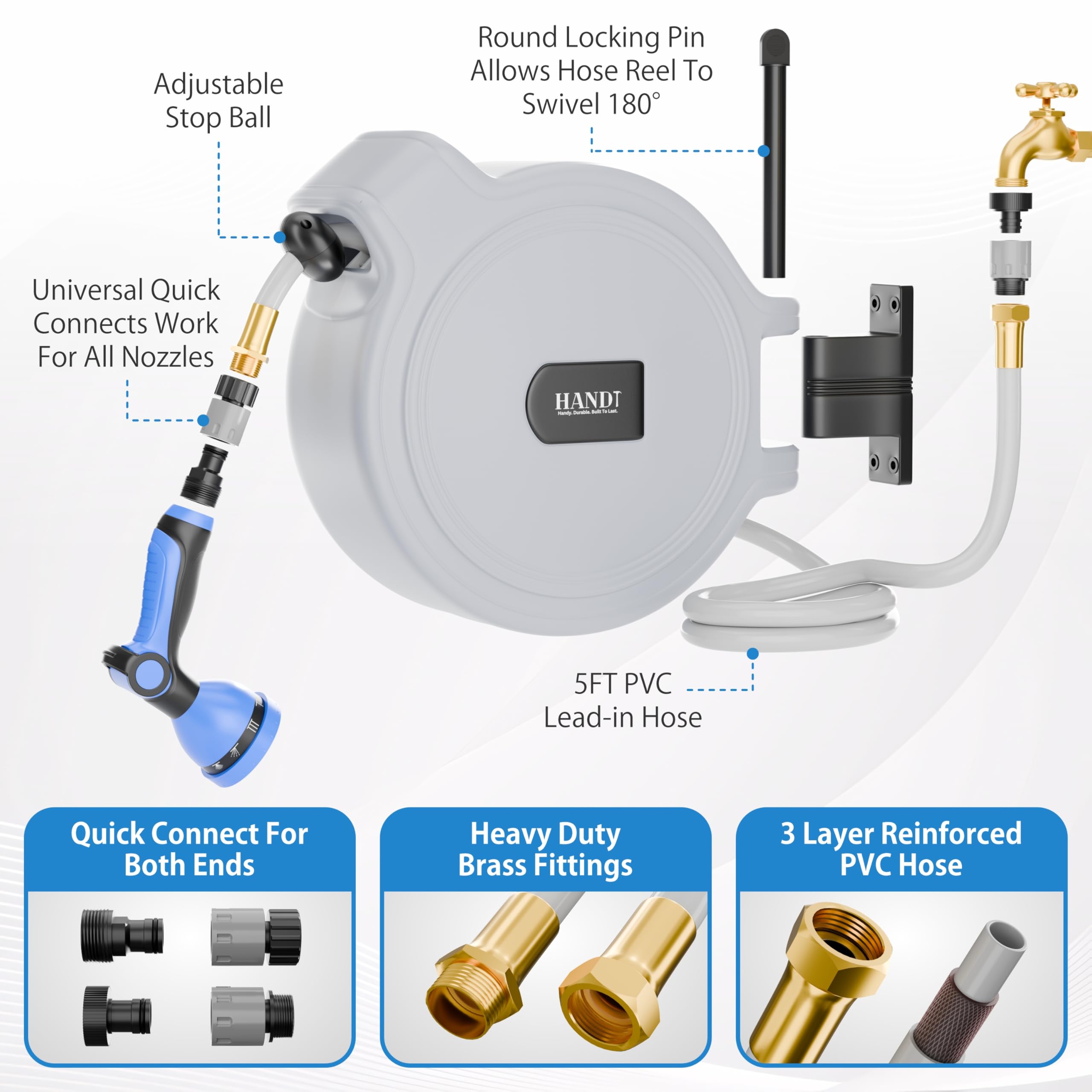 HANDT lock-at-any-length feature helps stop at desired length for neat work