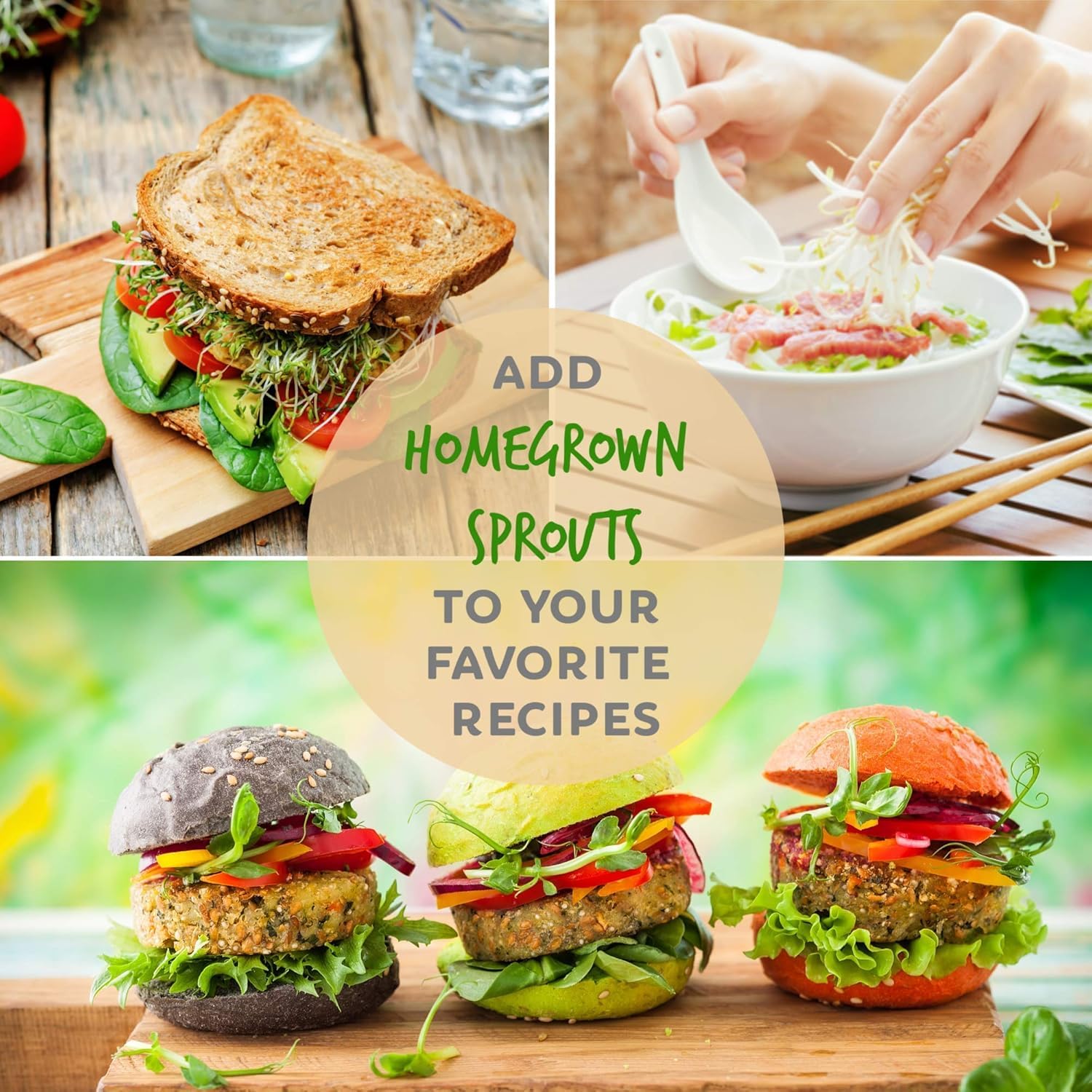 Handy Pantry 96-page sprouting guide included for beginners and enthusiasts