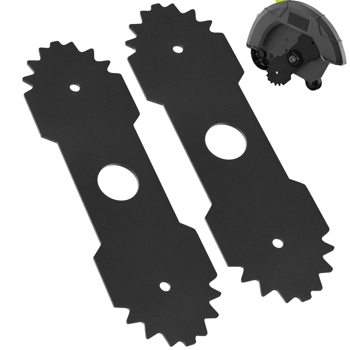 HandyTek 638006008 edger blade with a 1-inch center hole for precise Ryobi edging.