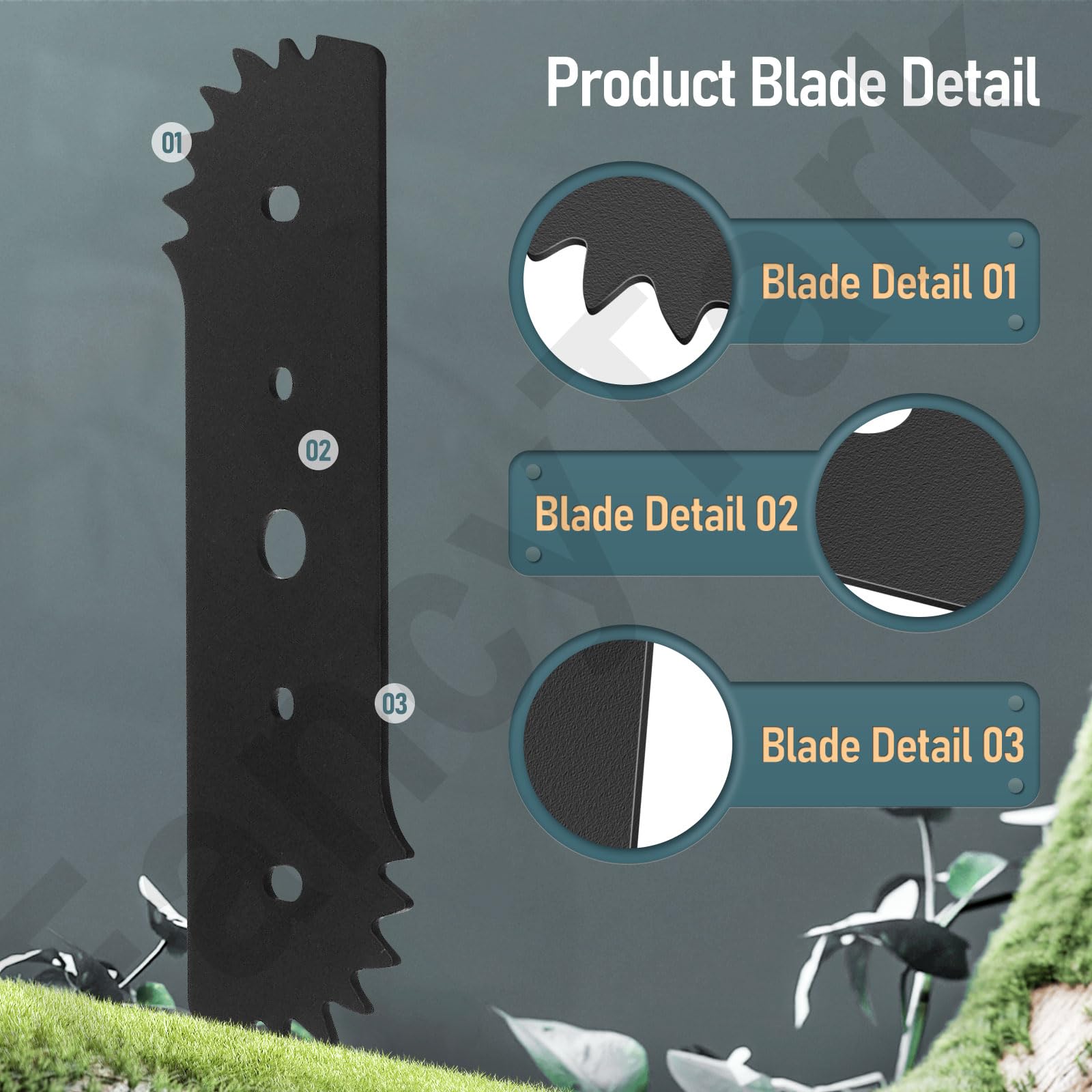 HandyTek 7-1/2 inch blade – hardened steel for long-lasting edging.